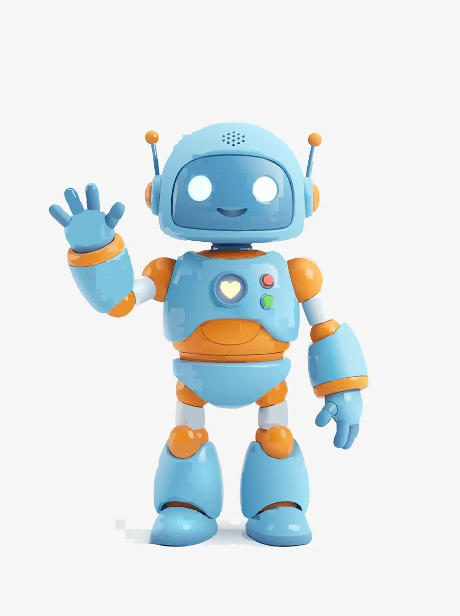 The robot as an SVG from Ideogram Vectorize, shown as its PNG.