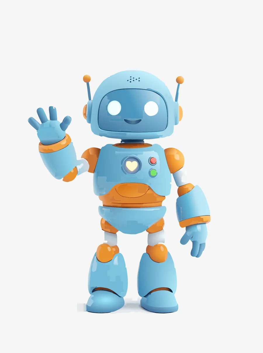 The robot as an SVG from Ideogram Vectorize Simple, shown as its PNG.