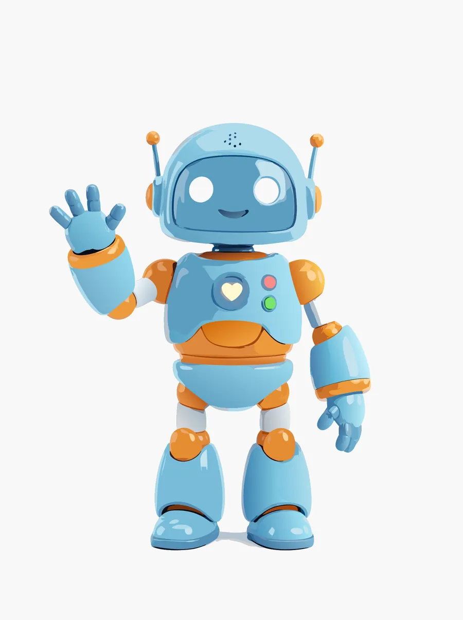 The robot as an SVG from Recraft Vectorize, shown as its PNG.